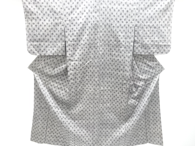 JAPANESE KIMONO / ANTIQUE HITOE TSUMUGI / WOVEN ABSTRACT PATTERN 